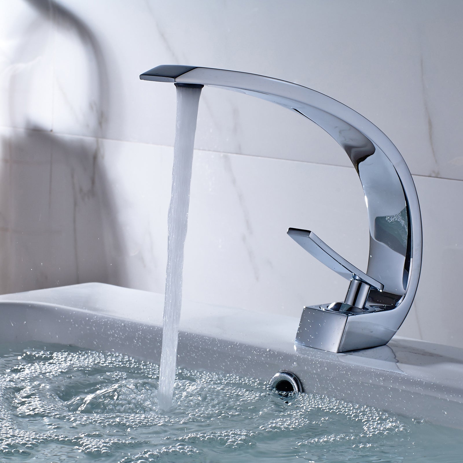 Chrome Waterfall Bathroom Sink Faucet Modern Bathroom Decor