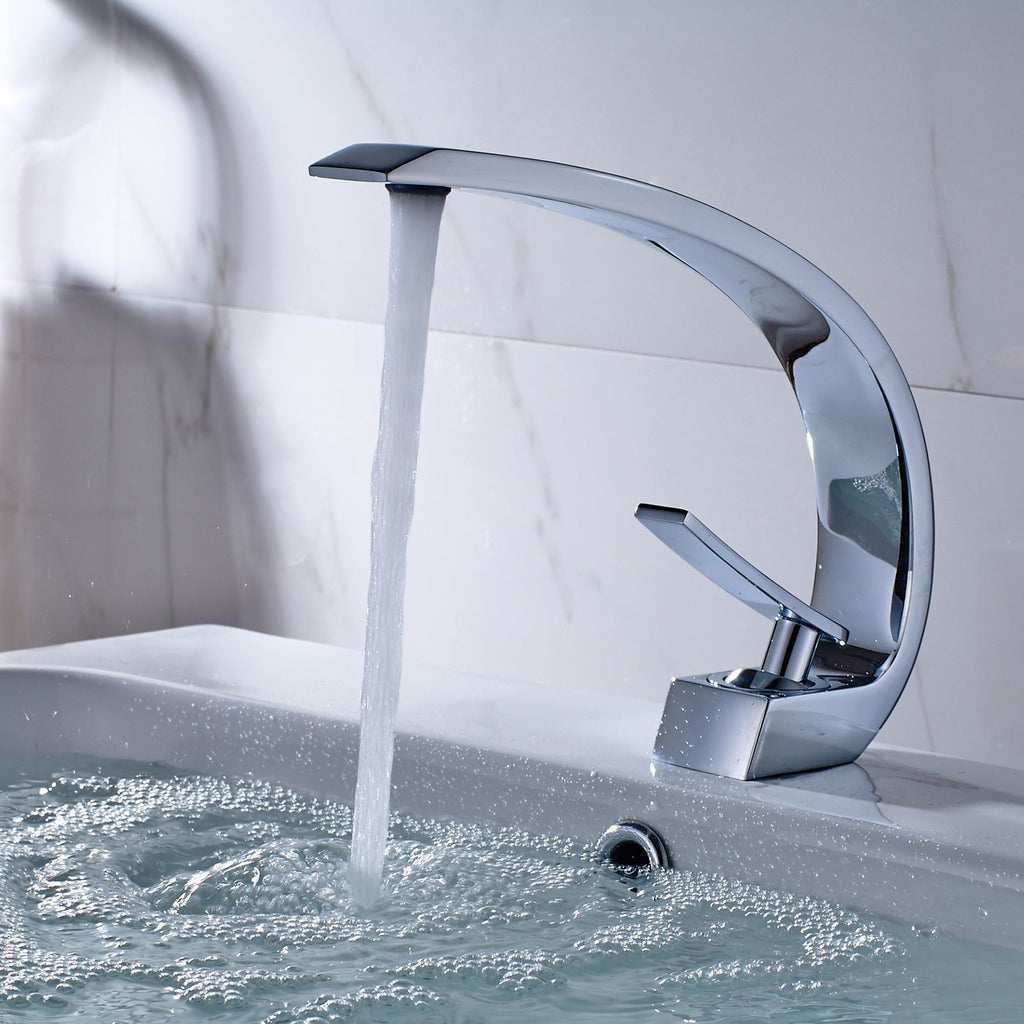 Chrome Waterfall Bathroom Sink Faucet Modern Bathroom Decor