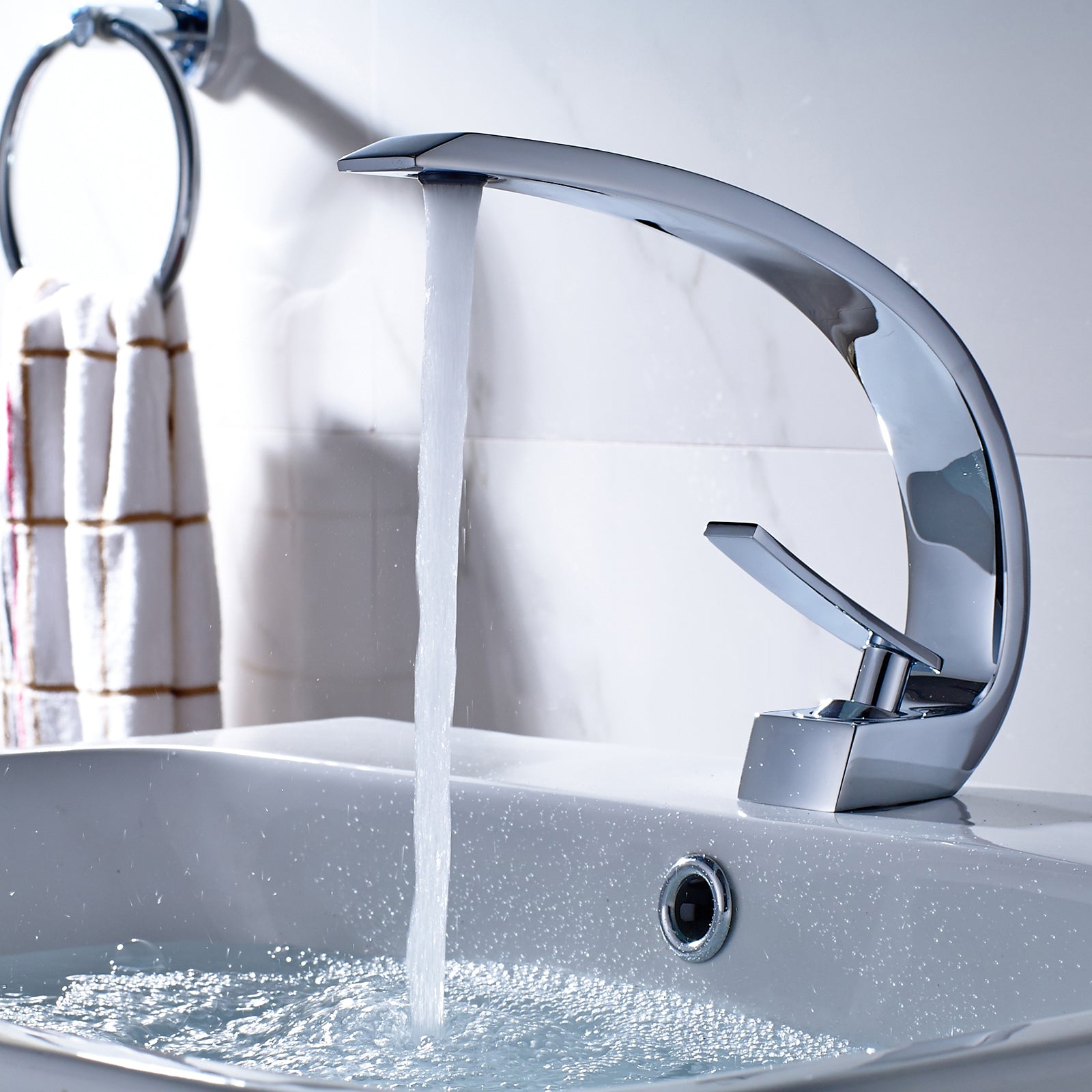 Chrome Waterfall Bathroom Sink Faucet Modern Bathroom Decor