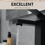 Matte Black Waterfall Bathroom Sink Faucet Modern Bathroom Decor