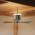 Rechargeable Camping Ceiling Fan with LED Light for Outdoor Garden and Patio Use 12000mAh
