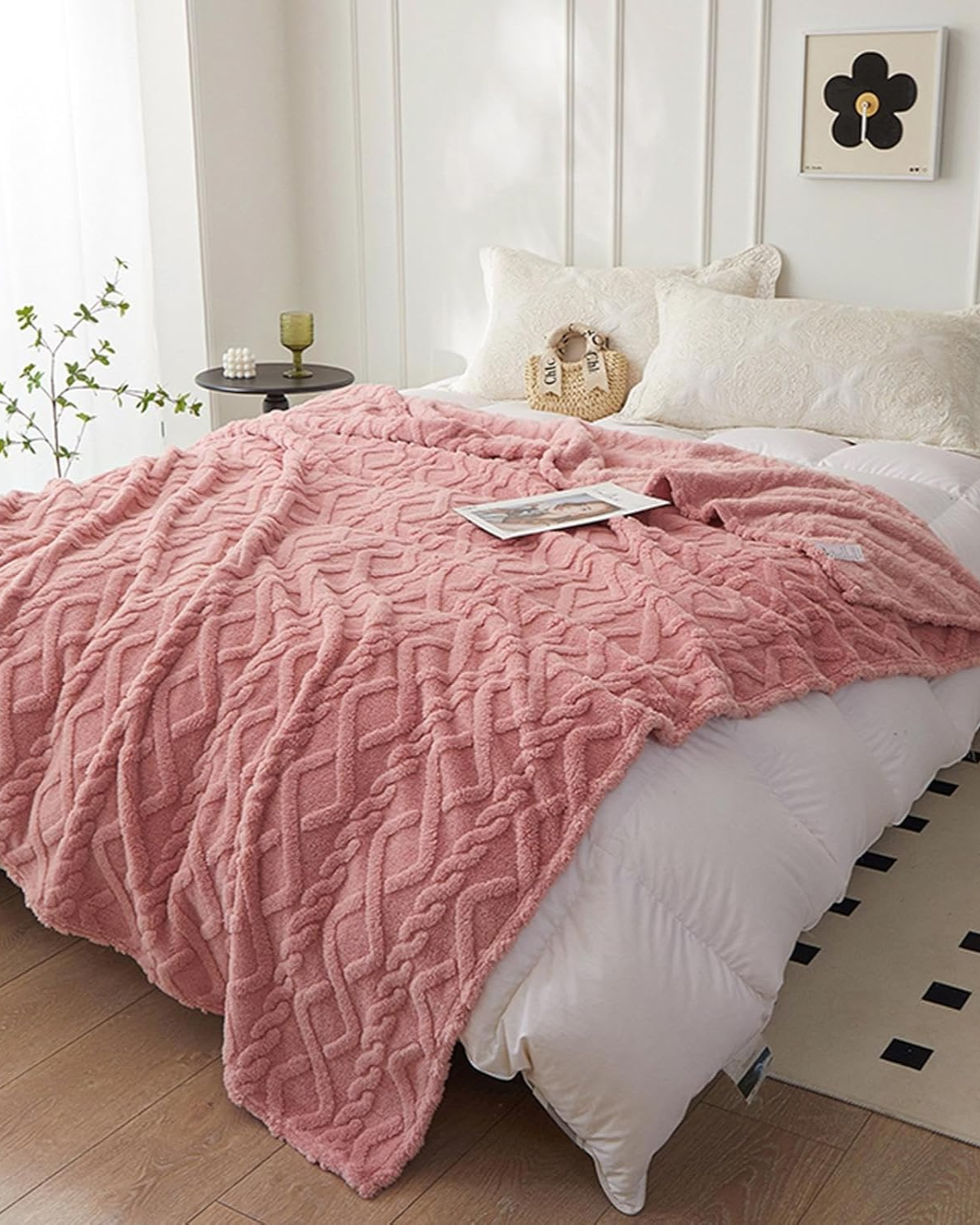 Ultra-Soft Faux Sheepskin Throw Blanket