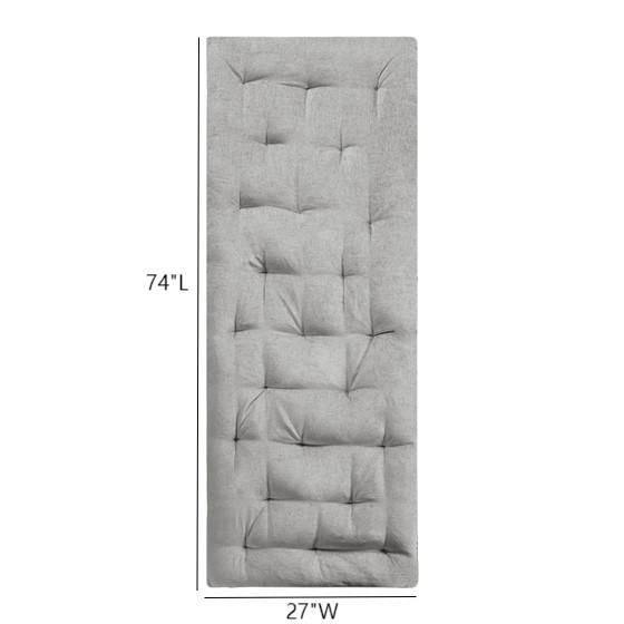 Grey Chenille Lounge Floor Cushion Pillow