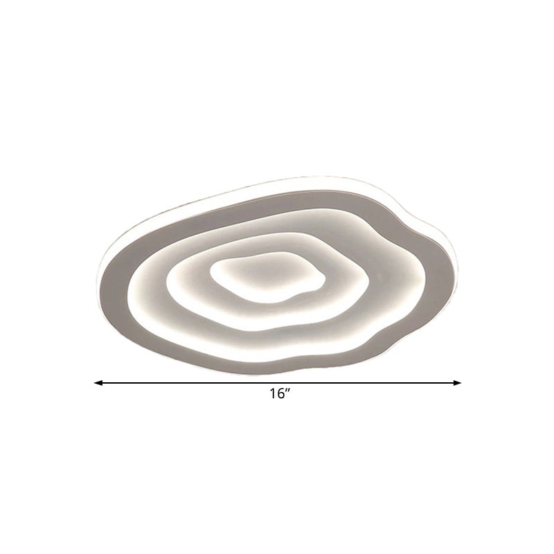 Ripple LED Flush Mount Ceiling Lamp with Layered Design