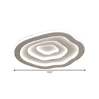 Ripple LED Flush Mount Ceiling Lamp with Layered Design