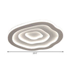 Ripple LED Flush Mount Ceiling Lamp with Layered Design