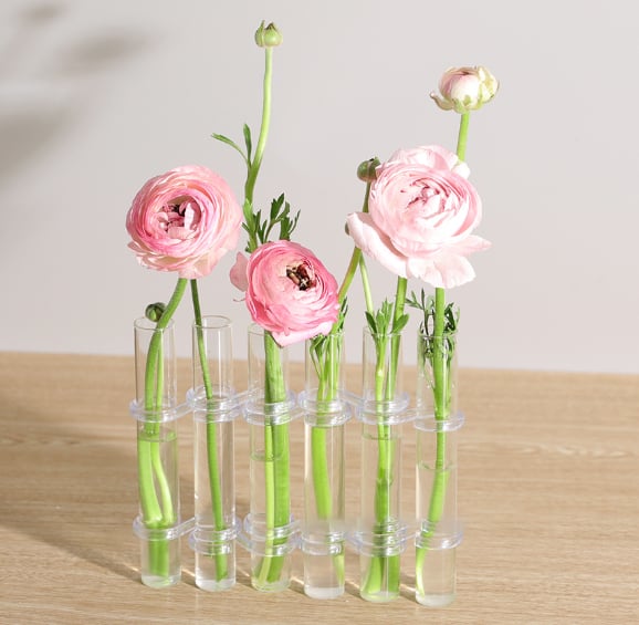Flexible Glass Tube Flower Vase