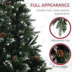 7ft Pre-Lit Artificial Christmas Tree with Dual Colour LED Lights Green
