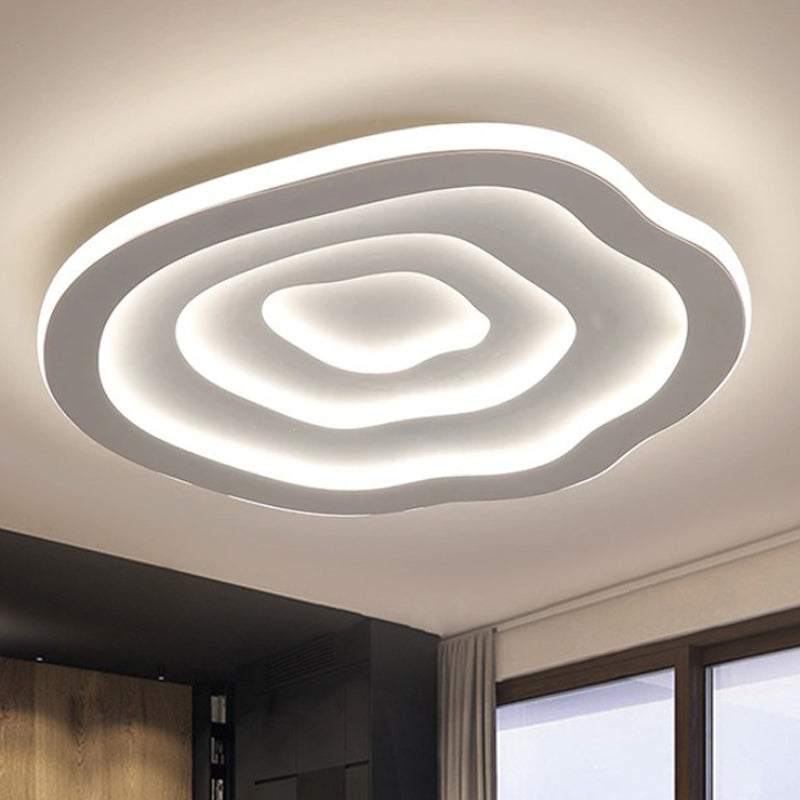 Ripple LED Flush Mount Ceiling Lamp with Layered Design