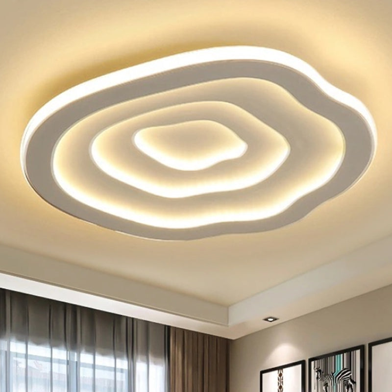 Ripple LED Flush Mount Ceiling Lamp with Layered Design