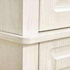 Tall Kitchen Cupboard with Drawer and Dual Cabinet Storage Cream White
