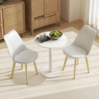 Small Round Bistro Dining Table with Steel Base