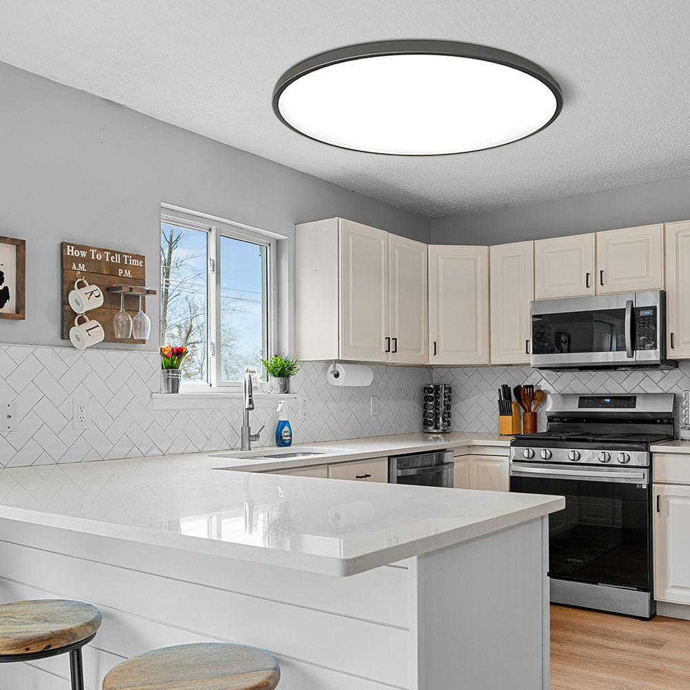 Modern Round LED Flush Ceiling Light for Hallway & Living Spaces Contemporary Home Lighting