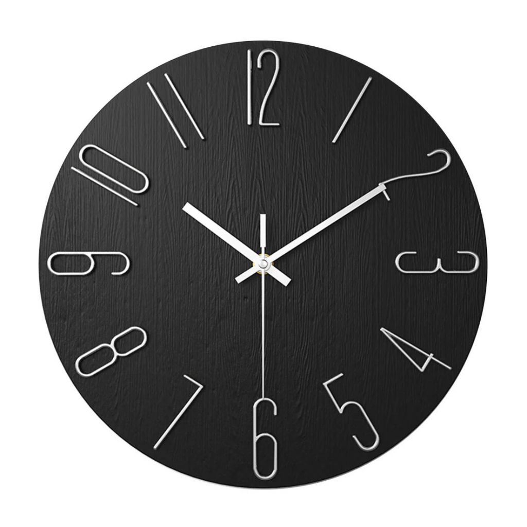 Noble Minimalist Wall Clock with Gold Accents