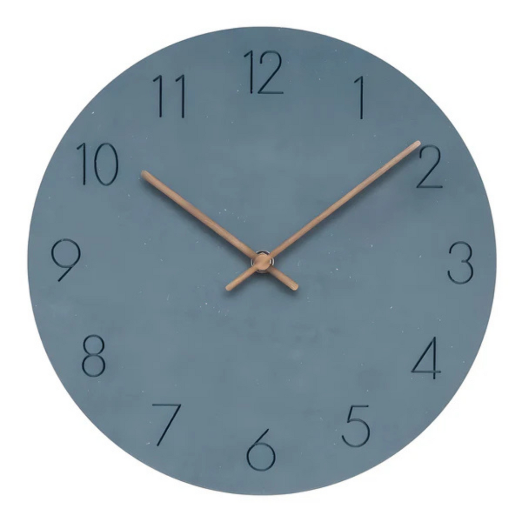 Nork Minimalist Wall Clock with Contemporary Wood Design