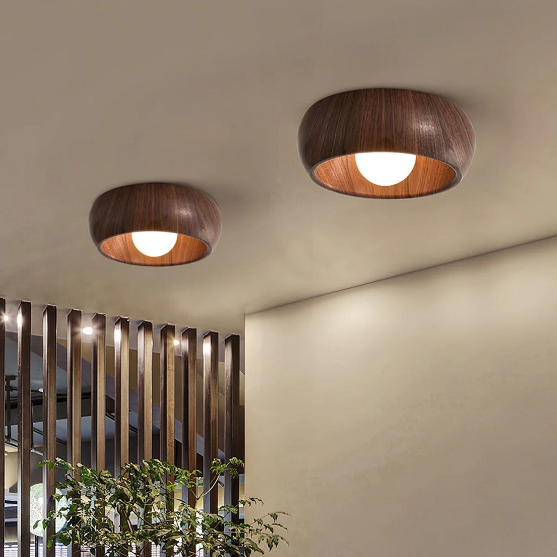 Albanora Minimalist Wooden LED Ceiling Lamp