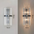 Crystal Wall Light with Modern Stainless Steel Sconce