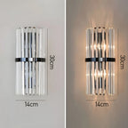 Crystal Wall Light with Modern Stainless Steel Sconce