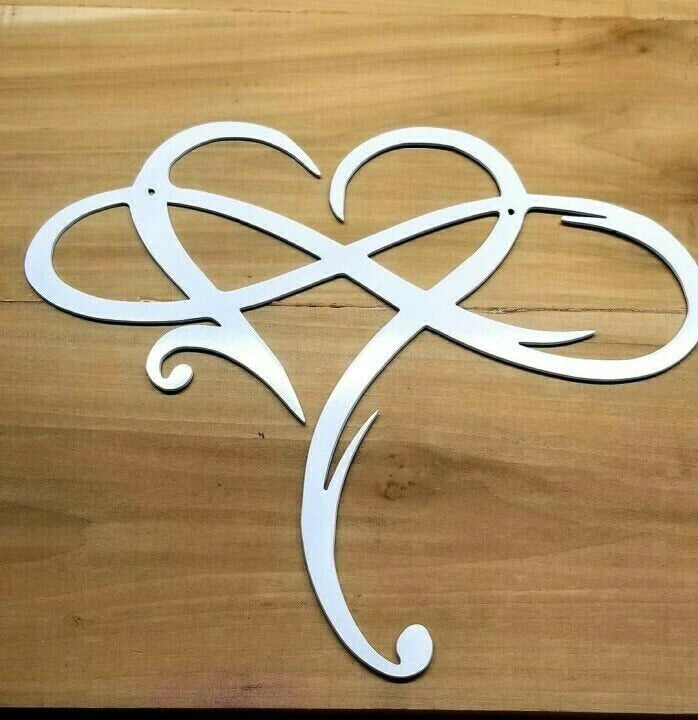 Infinity Heart Metal Wall Art
