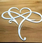 Infinity Heart Metal Wall Art