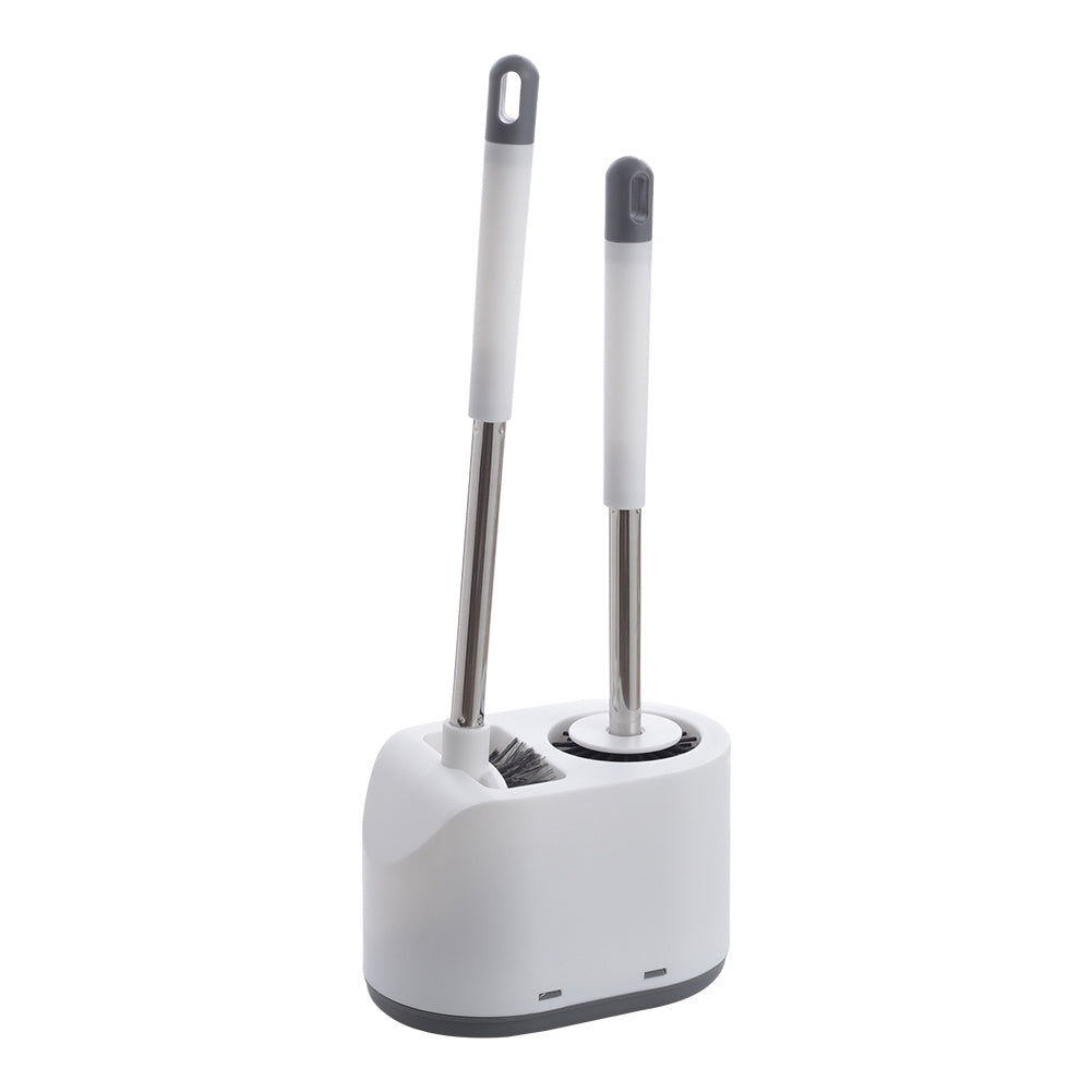 Silicone and Nylon Toilet Brush Set with Holder