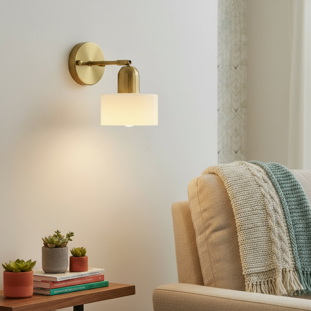 Colored Glass Bauhaus Wall Light Modern Interior Lighting