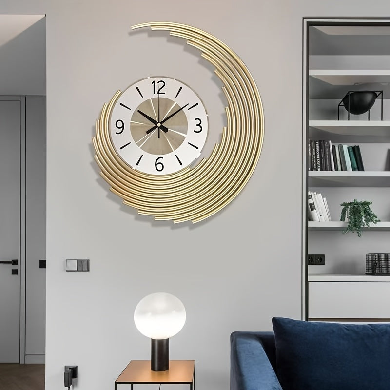 Modern 3D Metal Wall Clock with Silent Quartz Movement