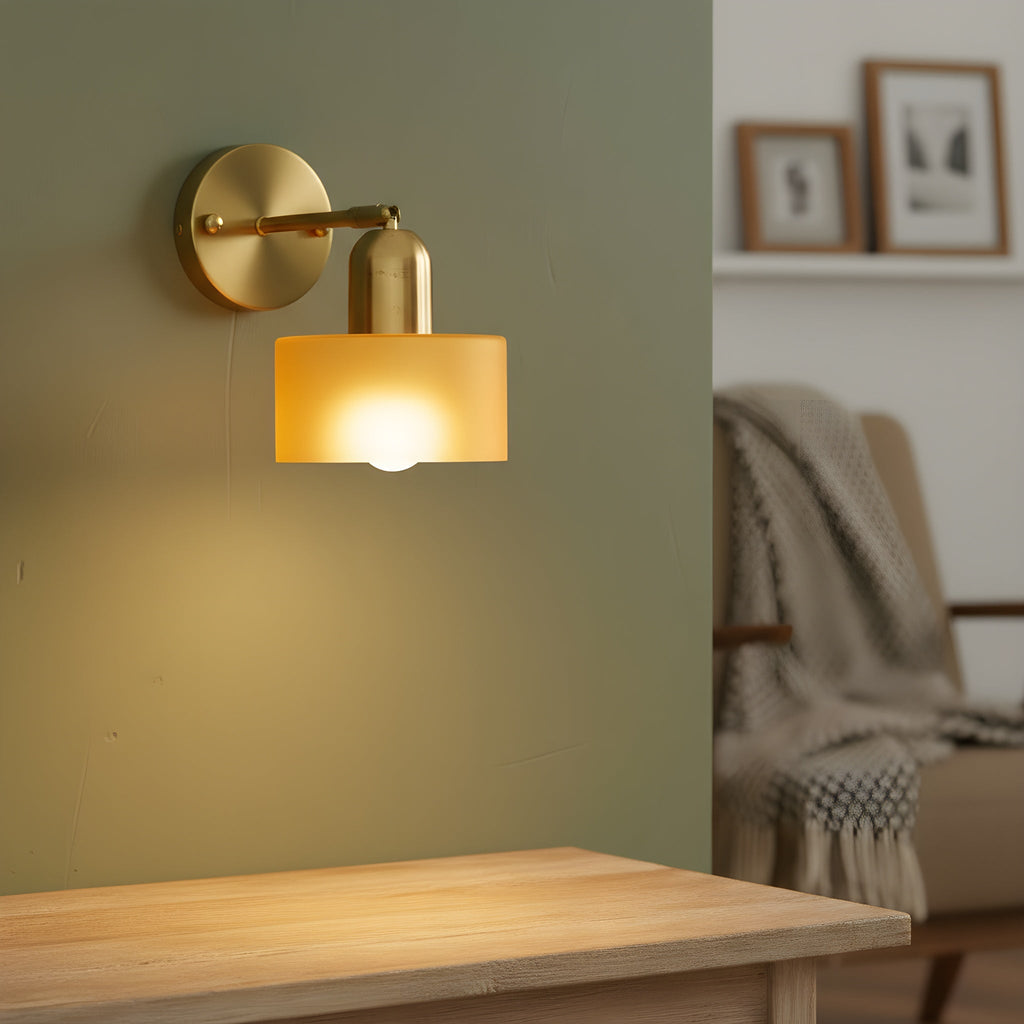 Colored Glass Bauhaus Wall Light Modern Interior Lighting