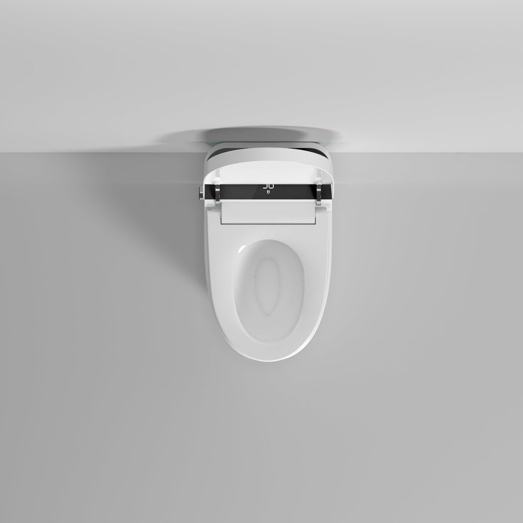 Modern Smart Toilet with Integrated Bidet Seat