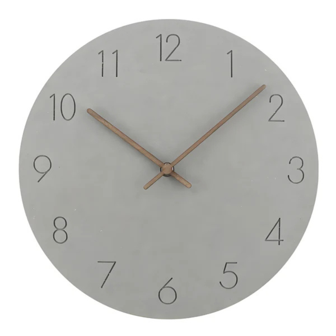 Nork Minimalist Wall Clock with Contemporary Wood Design