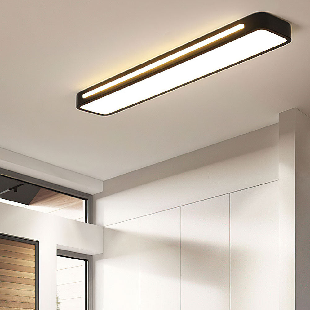 Nordic Minimalist Long LED Ceiling Light Fixture Contemporary Home Lighting