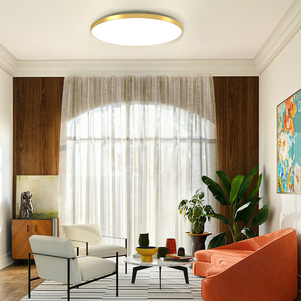 Modern Round LED Flush Ceiling Light for Hallway & Living Spaces Contemporary Home Lighting