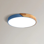 Modern Nordic LED Ceiling Light with Wooden Accents