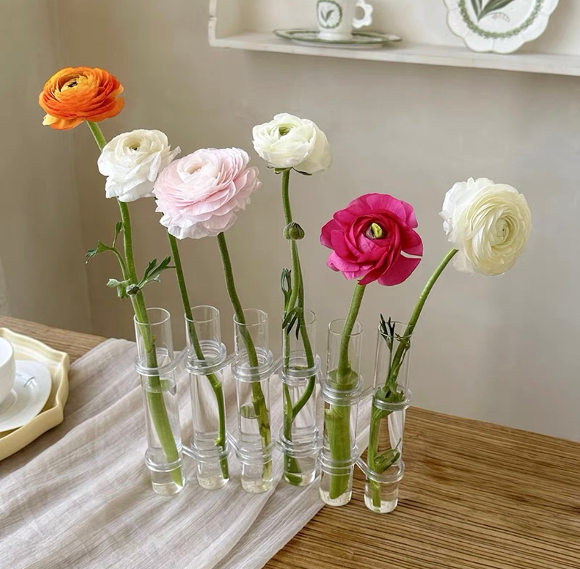 Flexible Glass Tube Flower Vase