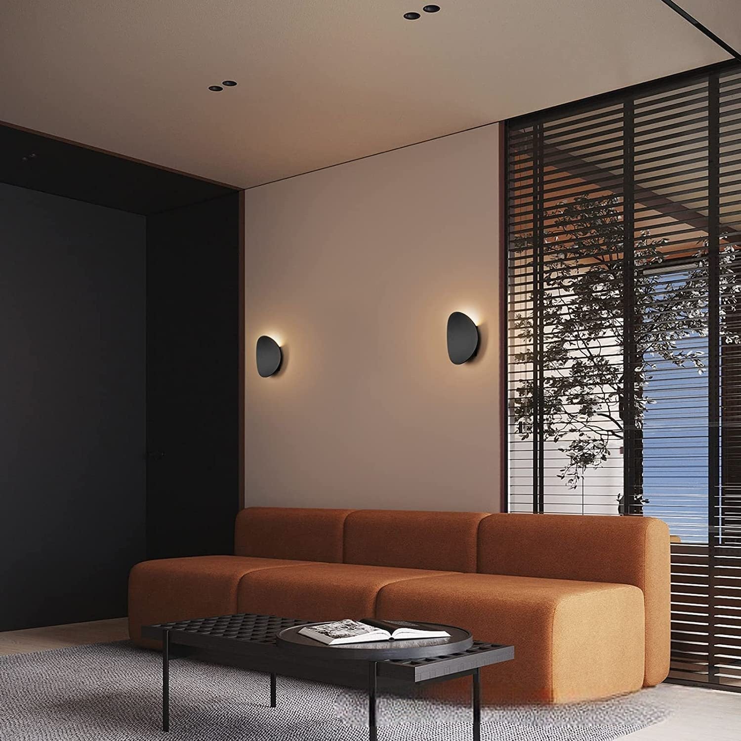 Set of 4 Modern Disk LED Wall Lamps Modern Interior Lighting