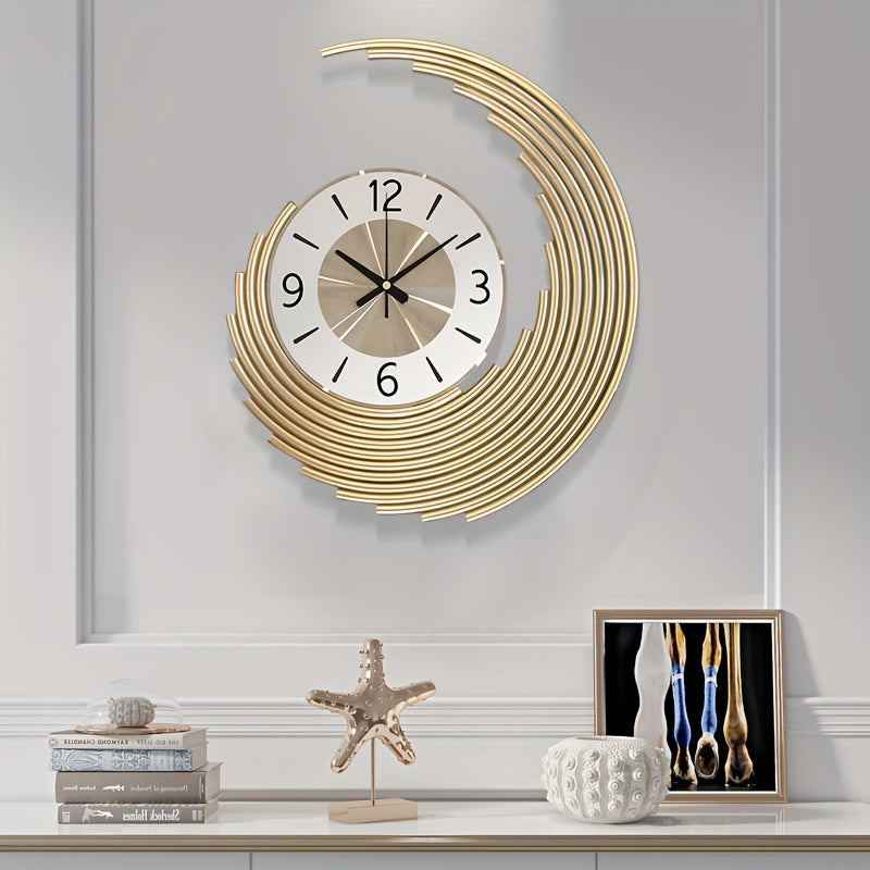 Modern 3D Metal Wall Clock with Silent Quartz Movement