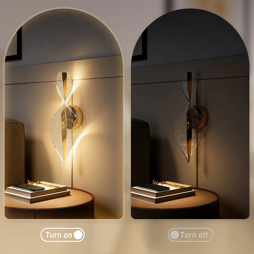 Modern LED Spiral Sconce Wall Light Set of 2 with Adjustable Colour Temperature