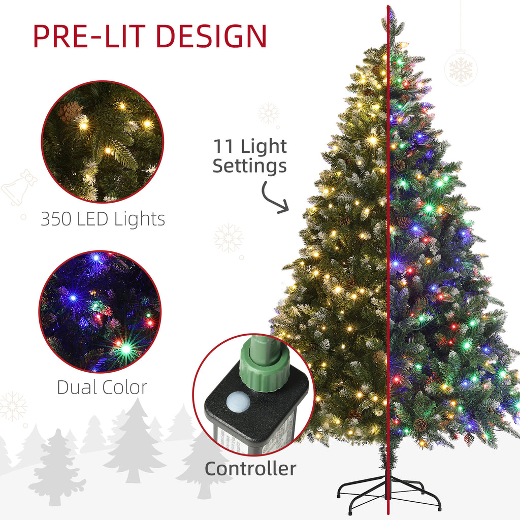 6ft Pre-Lit Christmas Tree with Dual Colour LED Lights and 1078 Tips