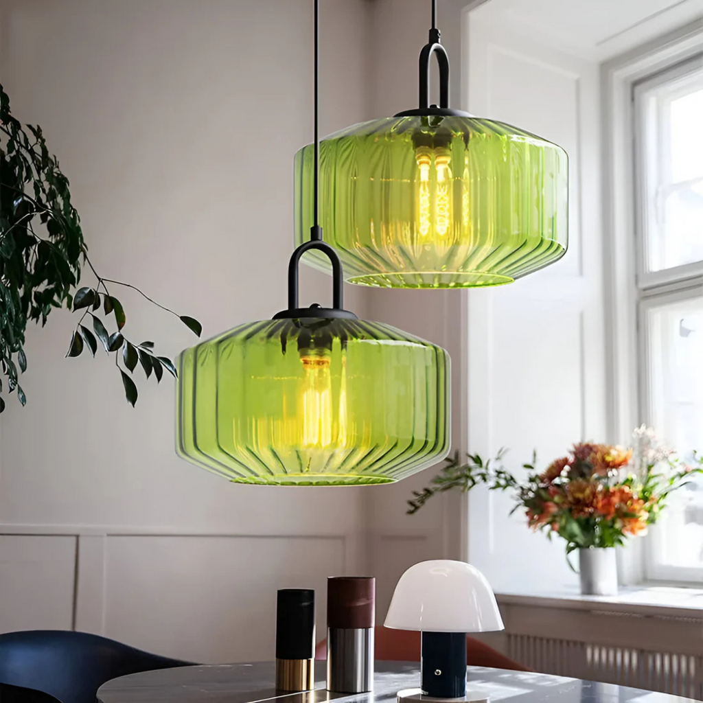 Mireta Retro Coloured Glass Pendant Light