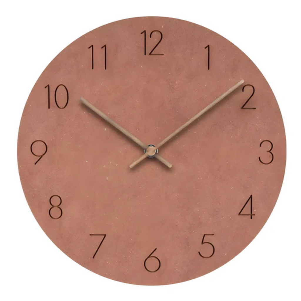 Nork Minimalist Wall Clock with Contemporary Wood Design
