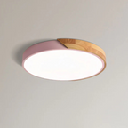 Modern Nordic LED Ceiling Light with Wooden Accents