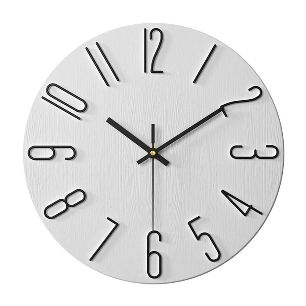 Noble Minimalist Wall Clock with Gold Accents