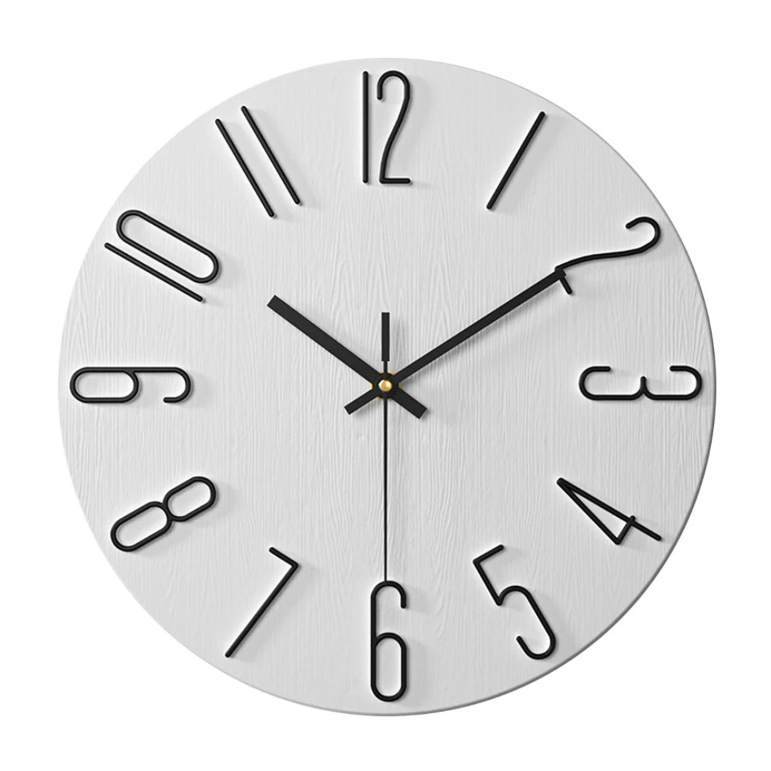 Noble Minimalist Wall Clock with Gold Accents
