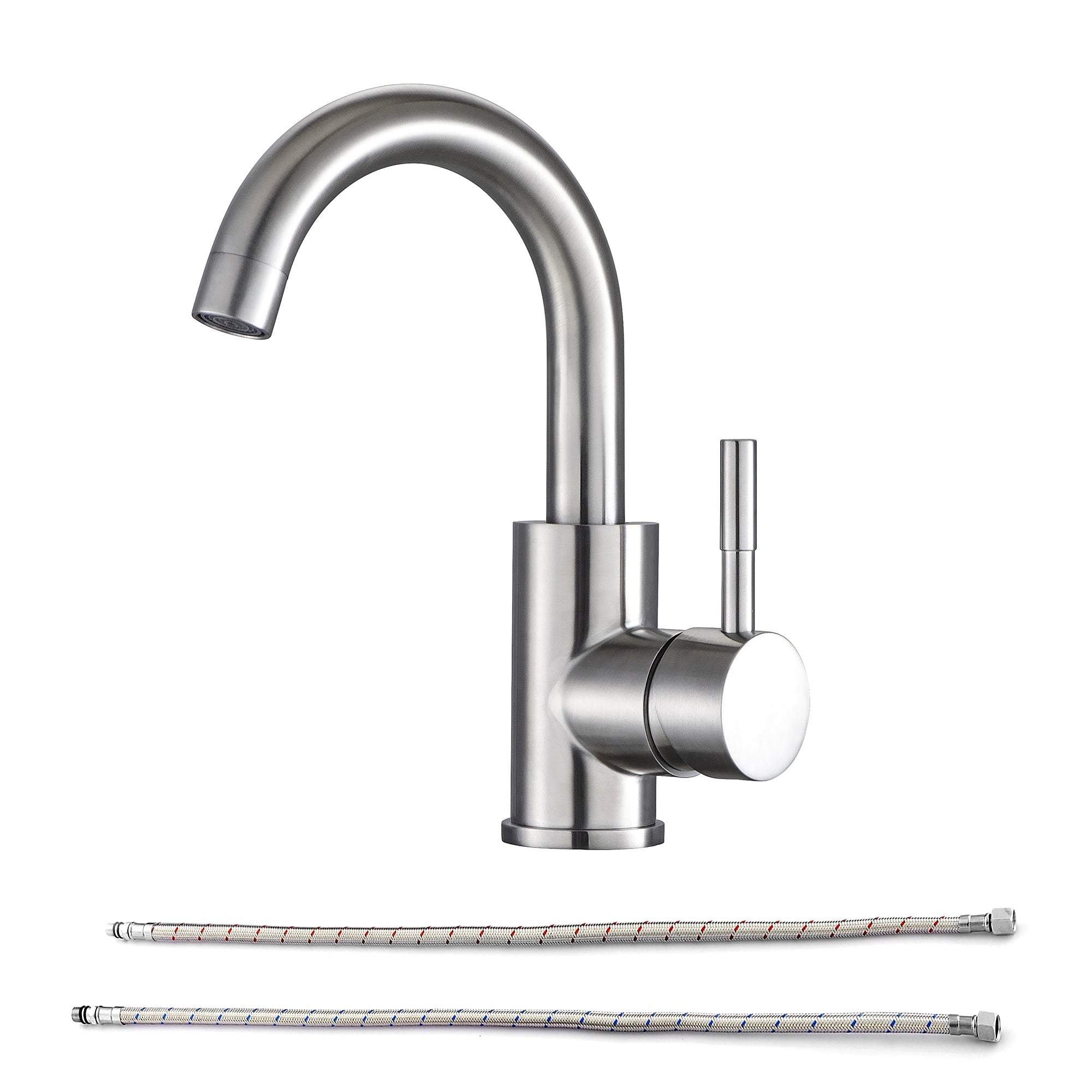 Brushed Nickel Single Handle Bathroom Sink Faucet Modern Bathroom Decor