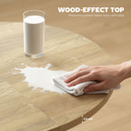 Extendable Industrial Dining Table with Butterfly Leaf Natural Wood