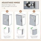 Slim Tall Storage Cupboard with Six-Tier Adjustable Shelving