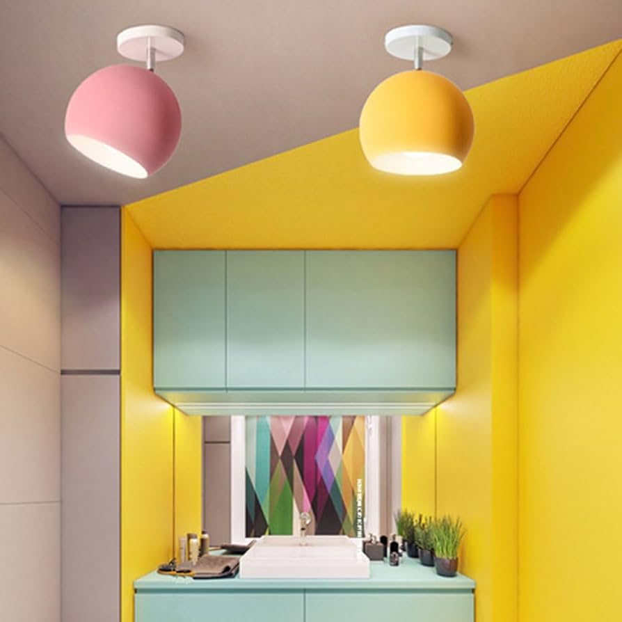 Nordic Macaron Round Aluminium Ceiling Light