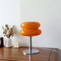 Italian Designer Glass Table Lamp with Retro Accent Glow