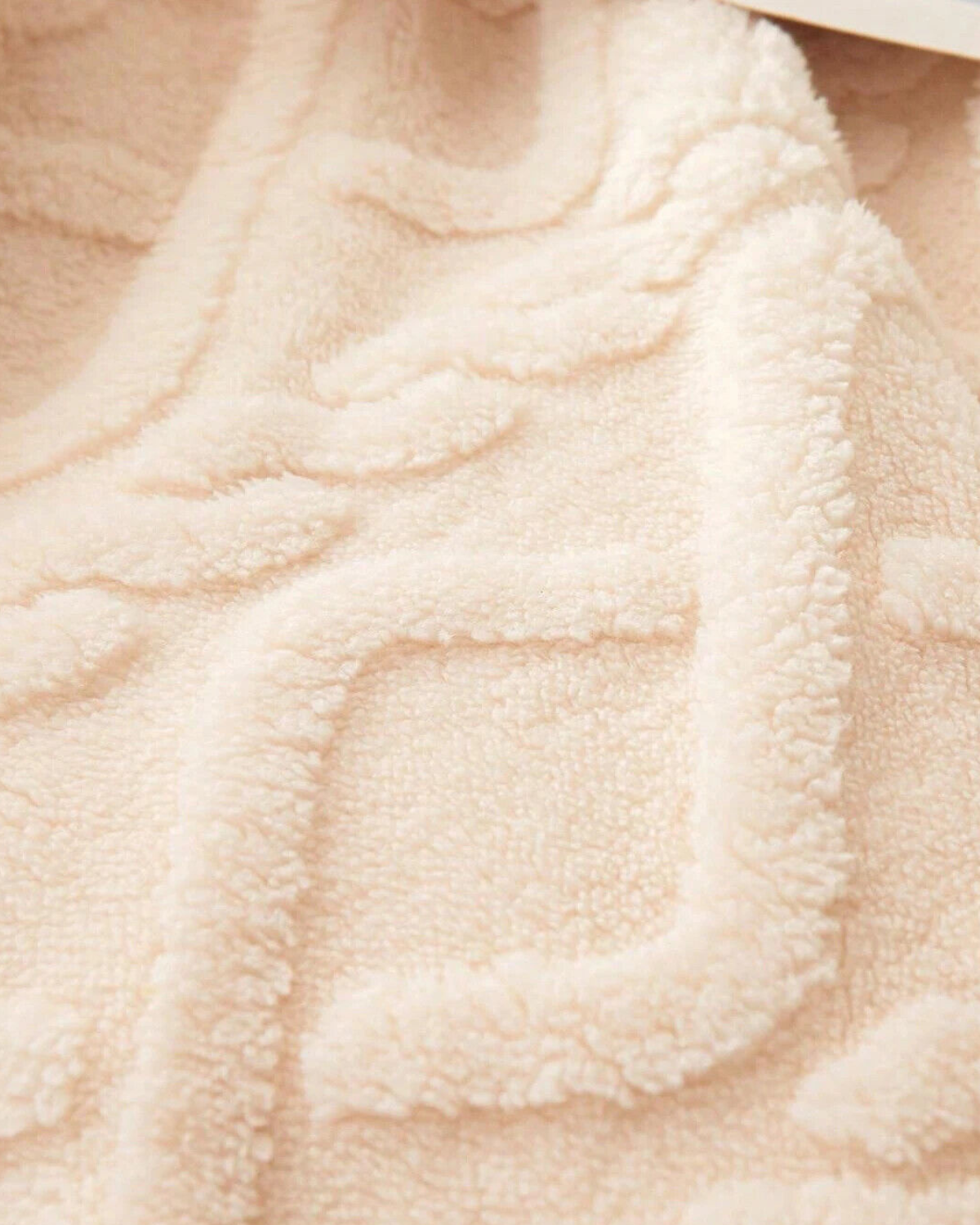 Ultra-Soft Faux Sheepskin Throw Blanket