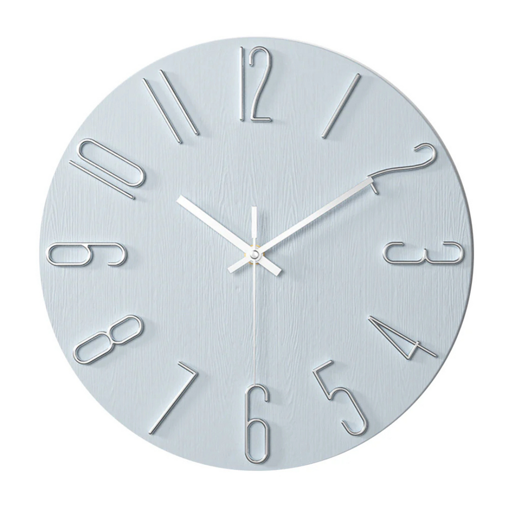 Noble Minimalist Wall Clock with Gold Accents